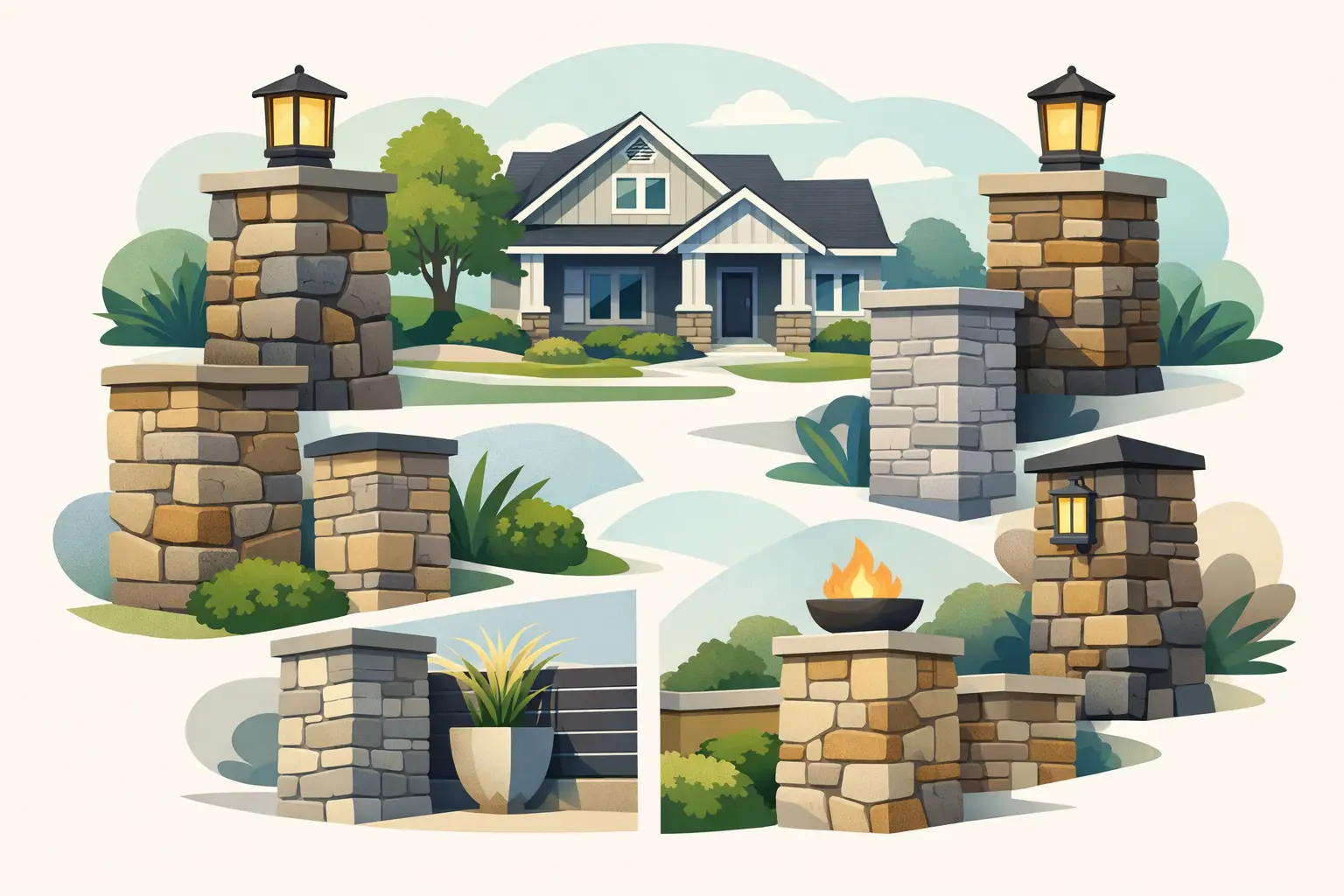 Read more about the article 12 Stone Veneer Column Design Ideas That Work