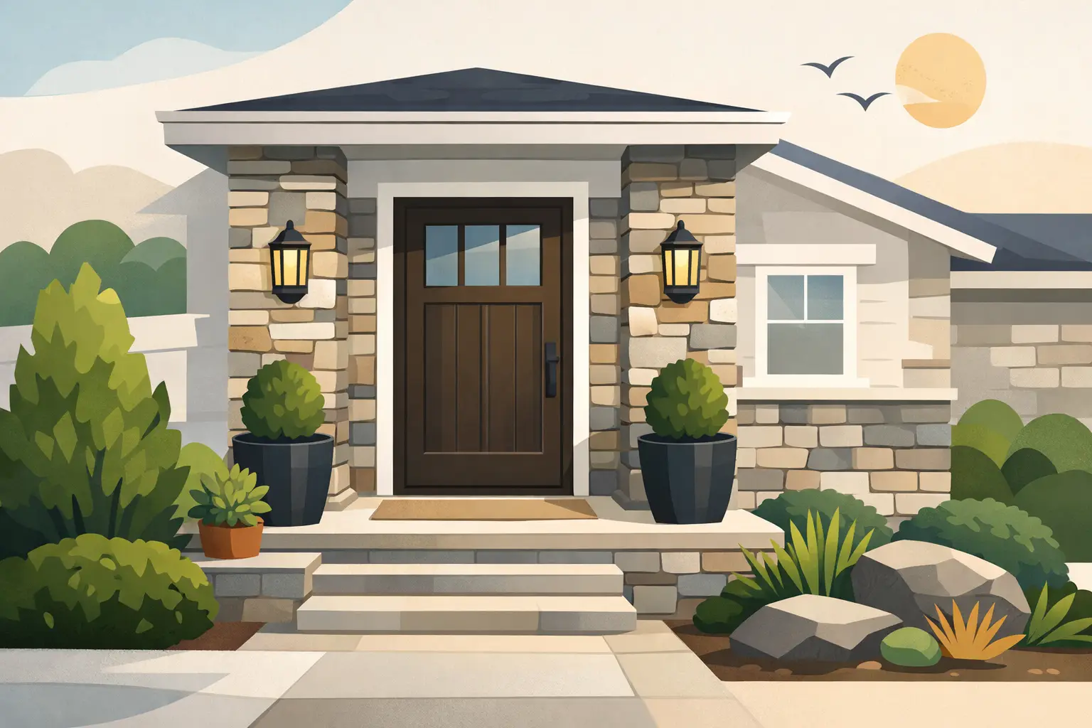 Read more about the article Stone Veneer Entryway Makeover Ideas That Last