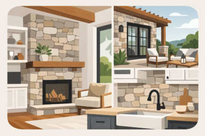 Read more about the article Modern Farmhouse Stone Accents That Feel Built In