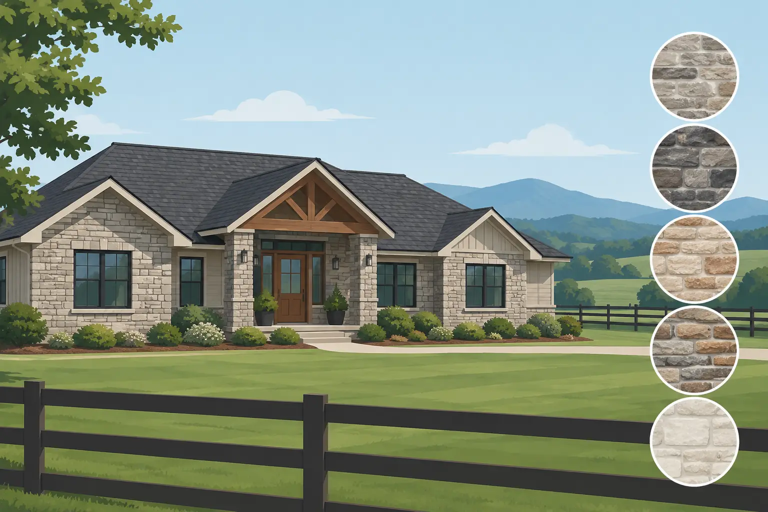 Read more about the article Best Stone Colors for Ranches in Virginia