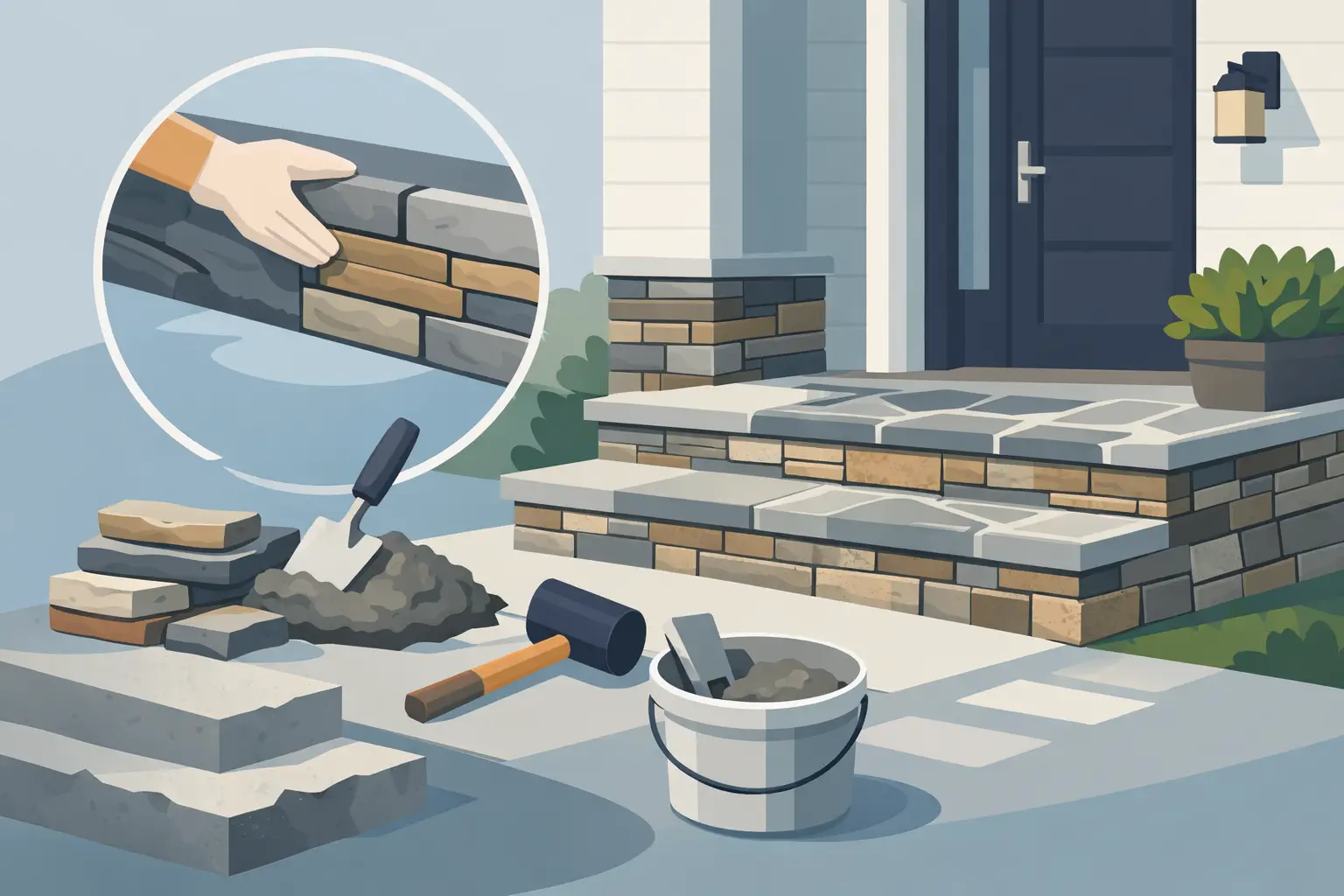 Read more about the article How to Add Stone to Front Steps That Lasts