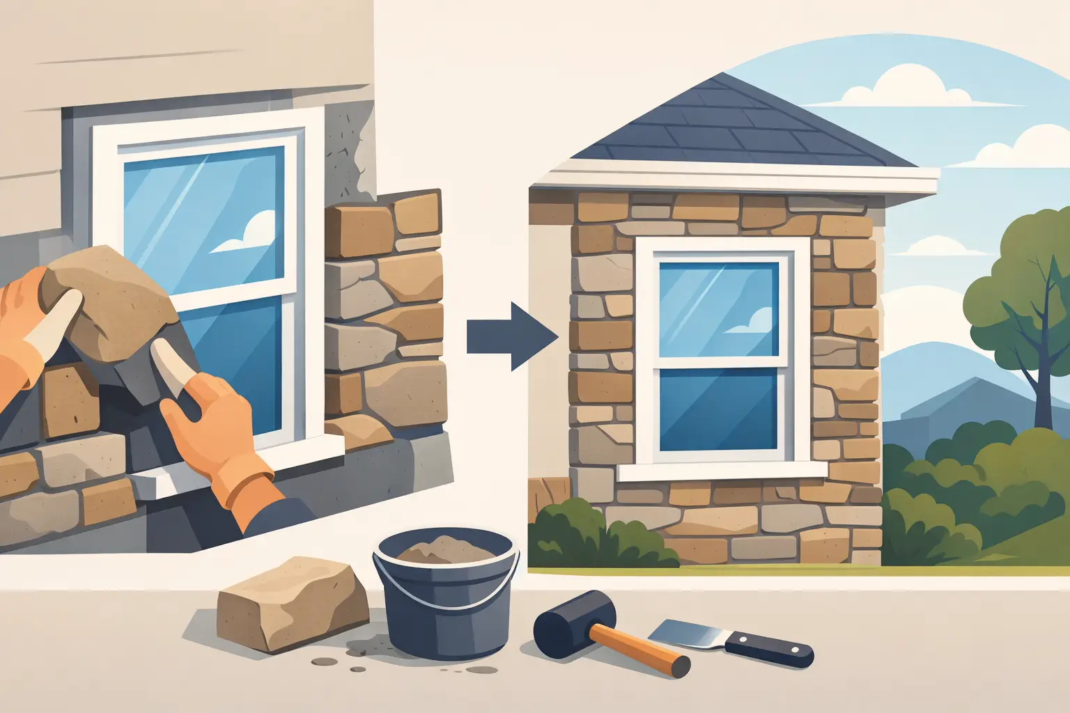 Read more about the article How to Retrofit Stone Around Windows Well